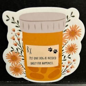PET A DOG RX PILL BOTTLE STICKER